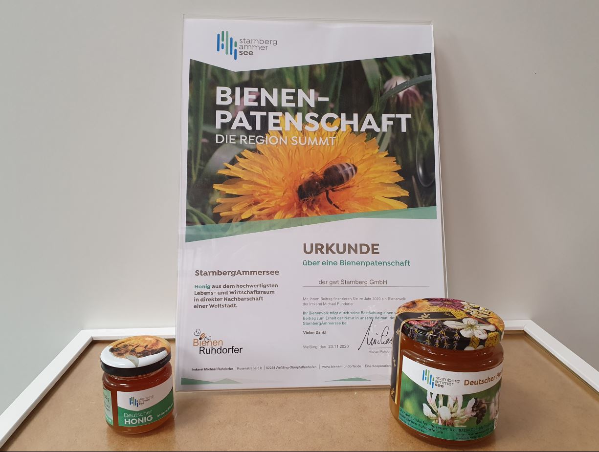 Die Urkunde der Bienenpatenschaft 